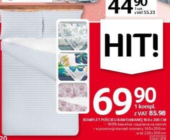 Selgros Komplet pościeli bawełnianej 160x200cm oferta
