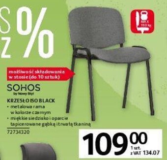 Selgros Sohos Krzesło ISO Black oferta