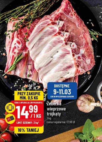 Polomarket Żeberka wieprzowe trójkąty 1kg oferta