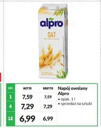 Makro Alpro Napój owsiany  1l oferta