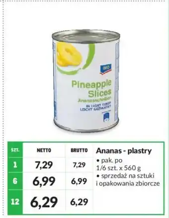 Makro Aro Ananas - plastry 560g oferta