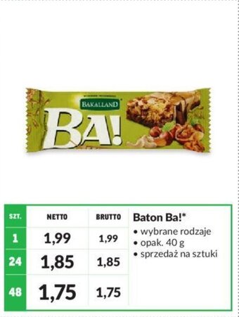 Makro Bakalland Baton Ba! 40g oferta