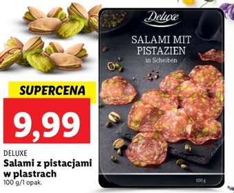Lidl Deluxe Salami z pistacjami w plastrach 100g oferta