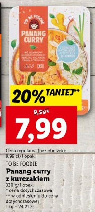 To Be Foodie Panang curry z kurczakiem 330g