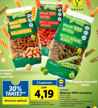 Lidl Vemondo Makaron 100% warzywny 250g oferta