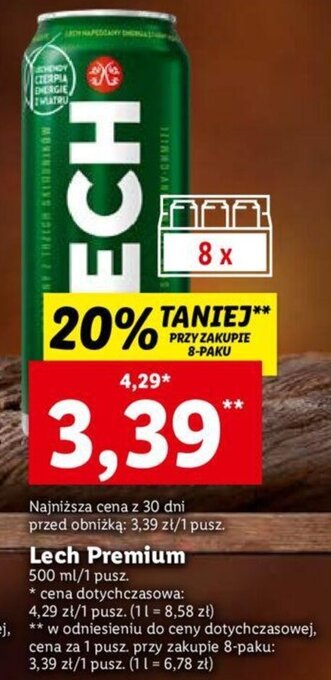 Lidl Lech Premium 500ml oferta