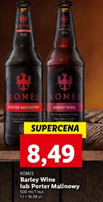 Lidl Komes Barley Wine lub Porter Malinowy 500ml oferta