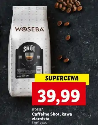 Lidl Woseba caffeine shot, kawa ziarnista oferta