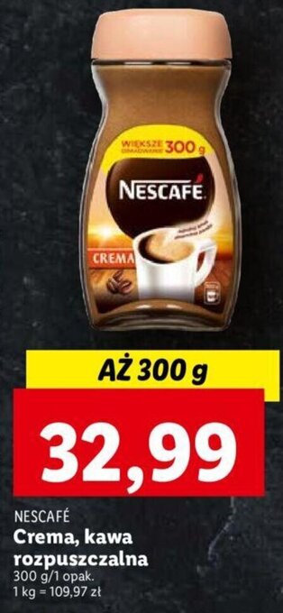 Lidl Nescafe crema, kawa rozpuszczalna 300g oferta