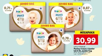 Lidl Lupilu premium pantsy 4 maxi, 5 junior lub 6 xl, jumbo bag oferta