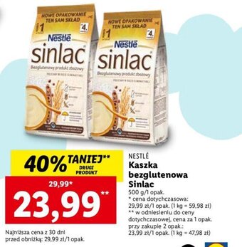 Nestle kaszka bezglutenowa sinlac 500g