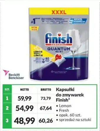 Makro Finish Kapsułki do zmywarek Finish 60szt. oferta