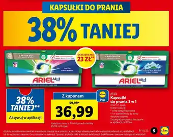 Lidl Kapsułki do prania mountain spring ariel all in 1 31szt. oferta