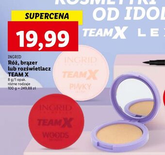 Róż do policzków pinky ingrid team x