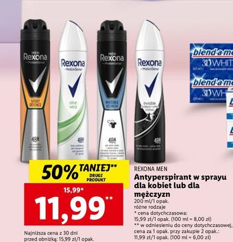 Lidl Antyperspirant black + white rexona invisible oferta