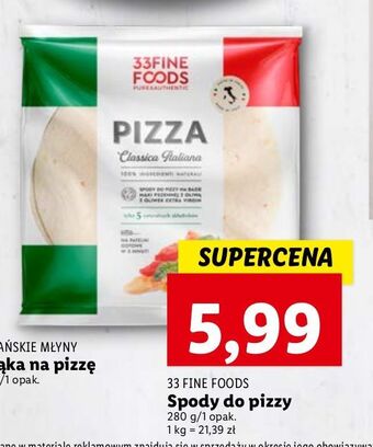 Lidl Spód do pizzy 33 fine foods oferta
