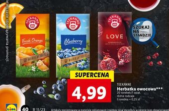 Lidl Herbata fruit love teekanne world of fruits oferta