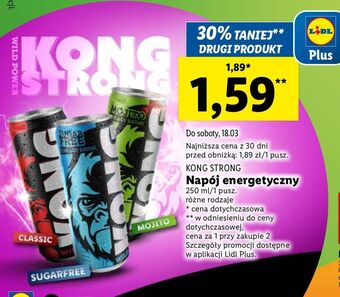 Lidl Napój energetyczny urban classic kong strong wild power oferta
