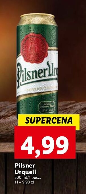 Lidl Piwo pilsner urquell oferta
