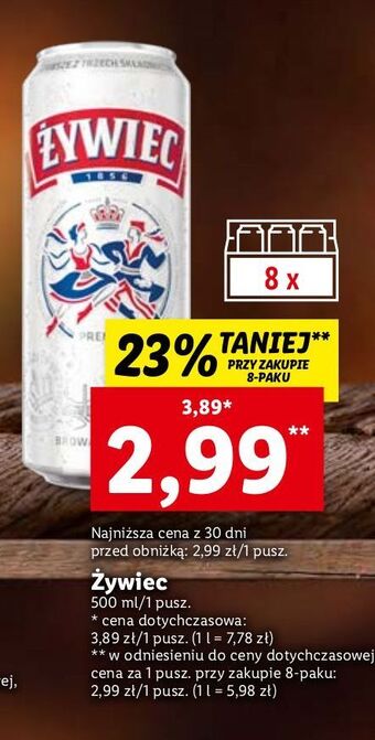 Lidl Piwo żywiec jasne pełne oferta