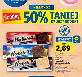 Lidl Herbatniki czekoladowe sondey oferta