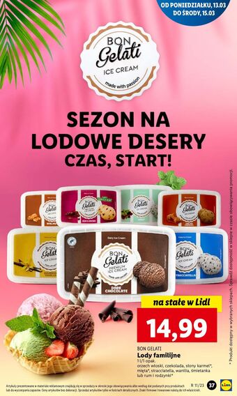 Lidl Lody słony karmel bon gelati oferta