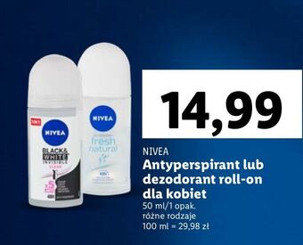 Lidl Antyperspirant clear nivea invisible black & white oferta