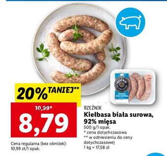 Lidl Kiełbasa biała surowa rzeźnik codzienna dostawa oferta