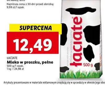 Lidl Mleko w proszku łaciate oferta