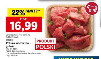 Lidl Gulasz wołowy rzeźnik codzienna dostawa oferta