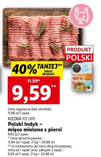 Lidl Mięso mielone z piersi indyka rzeźnik codzienna dostawa fit life oferta