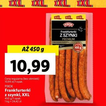 Lidl Frankfurterki z szynki pikok oferta