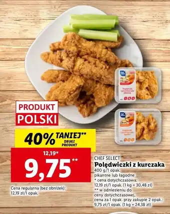 Lidl Polędwiczki z kurczaka łagodne chef select oferta