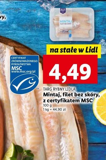 Lidl Mintaj filet bez skóry targ rybny lidla oferta