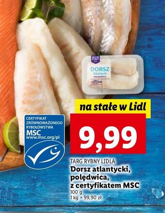 Lidl Dorsz atlantycki - polędwica targ rybny lidla oferta