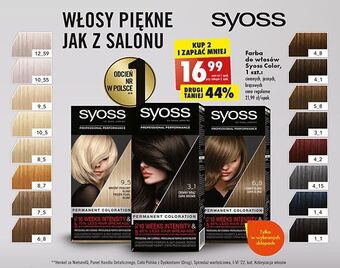 Biedronka Farba naturalny popielaty blond 7-5 syoss professional performance oferta