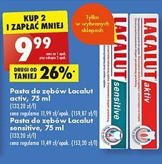 Biedronka Pasta do zębów lacalut aktiv oferta