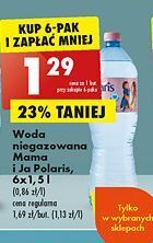 Biedronka Woda niegazowana polaris mama i ja oferta