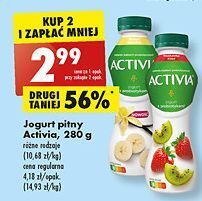 Biedronka Jogurt truskawka-kiwi danone activia oferta