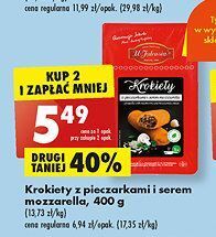 Biedronka Krokiety z pieczarkami i serem mozzarella u jędrusia oferta