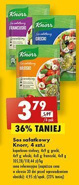 Biedronka Koperkowo-ziołowy knorr sos sałatkowy oferta