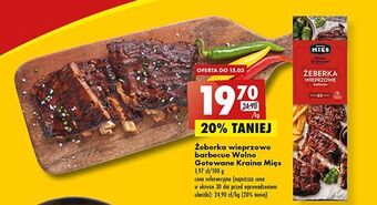 Biedronka Żeberka wieprzowe barbecue wolno gotowane kraina mięs oferta