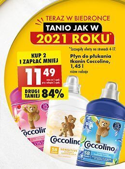 Biedronka Płyn do płukania tiare flower & red fruits coccolino creations oferta