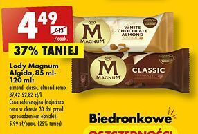 Biedronka Lód almond algida magnum oferta