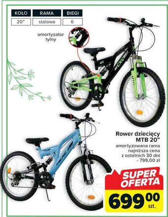 Carrefour Rower dziecięcy mtb 20" oferta