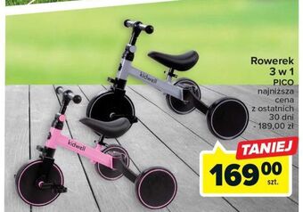 Carrefour Rowerek 3w1 pico pink kidwell oferta