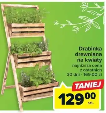 Carrefour Drabinka drewniana na kwiaty oferta