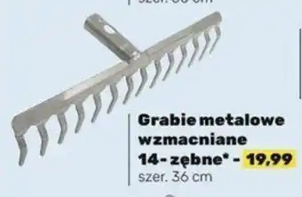 Bricomarche Łaguz grabie metalowe wzmacniane 14-zębowe oferta