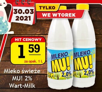 Mleko świeże MU! 2% 1l