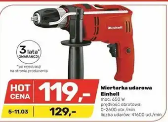 Bricomarche Einhell Wiertarka udarowa 650W oferta